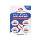Bib fasteners with Santa Rosa Marathon logos on bibboards card
