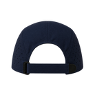 Navy blue cap with a black strap