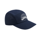 Navy blue cap with white logo 