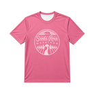 Pink t-shirt with 'Santa Rosa Marathon' logo