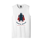 White sleeveless shirt with bear graphic and Santa Rosa Marathon text 