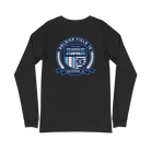 A black long sleeve tee with a graphic detail on the back featuring the Soldier Field 10 logo