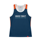 Navy tank top with orange accents and 'Maine Coast Marathon, Half & 5K' text