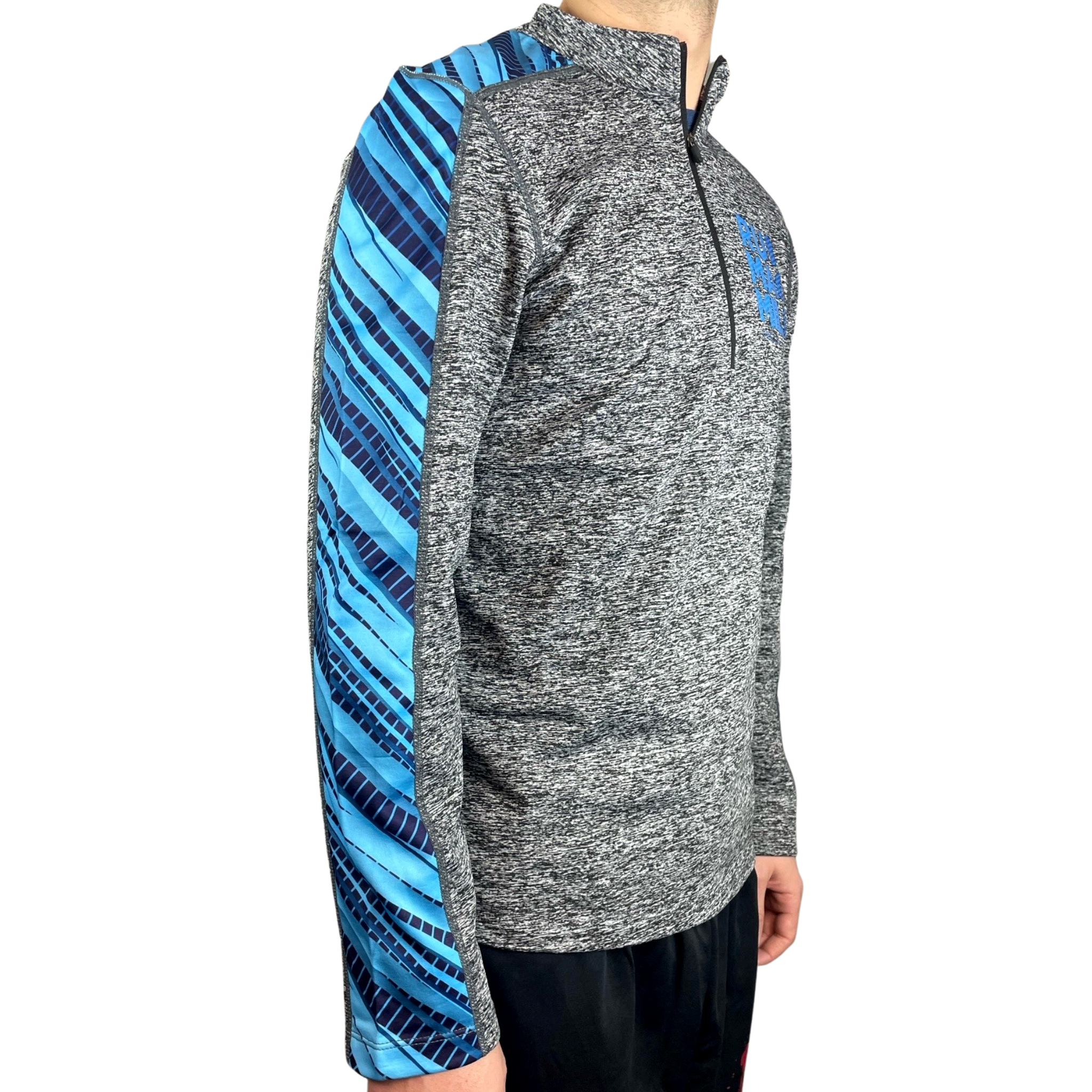 Men's Run Mag Mile® Striped Sleeve 1/4 Zip